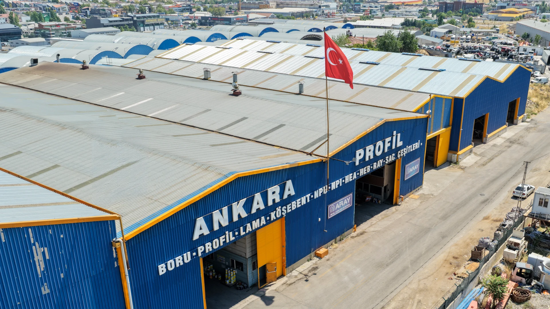 Ankara Profil Ostim tesisi havadan görünüm